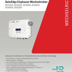 Datenblatt WR 1-phasig (PV < 5 kWp) 