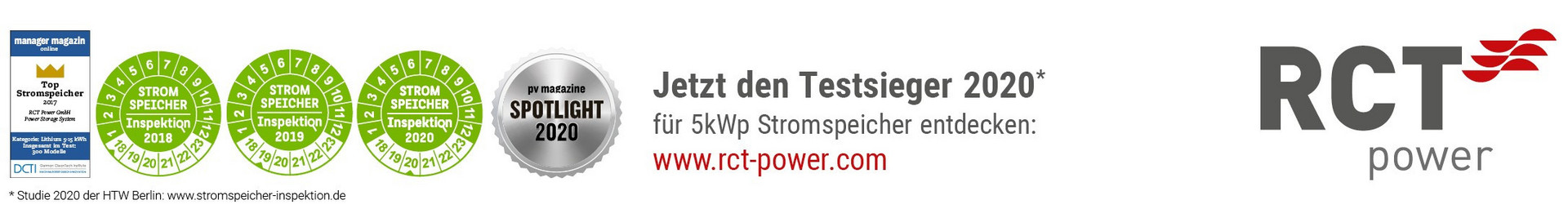 RCT Power Auszeichnungen