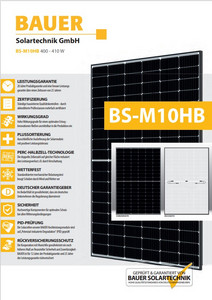 Produktdaten Bauer Solar