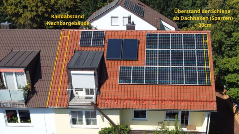 PV Module Abstand zum Dachrand und andere wichtige Abstände