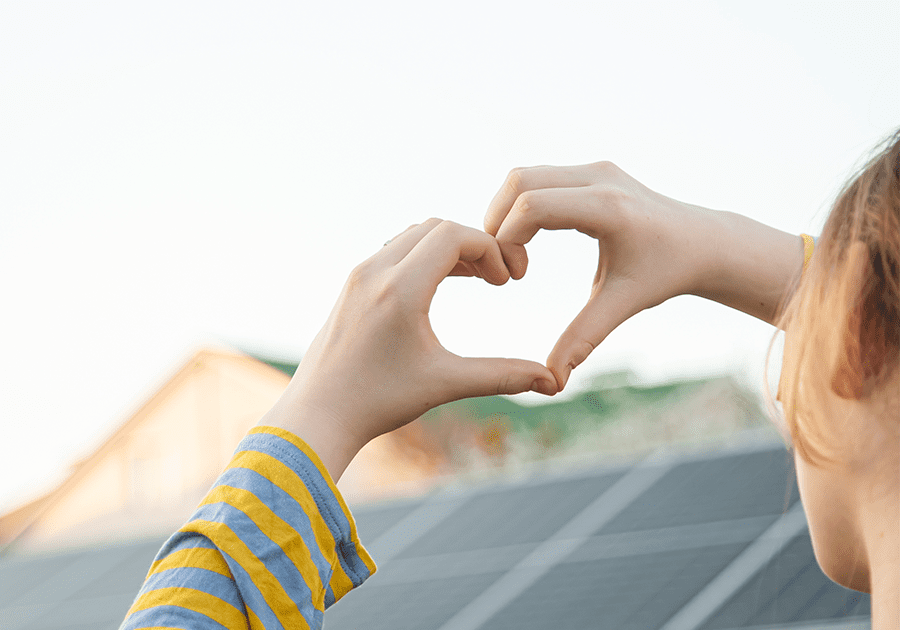 Photovoltaikanlage mit Herz für Klimaschutz