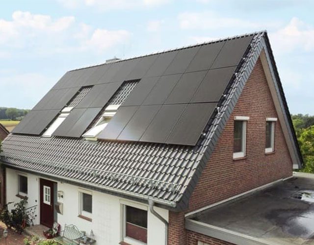 Solaranlage auf einem Haus in Düsseldorf