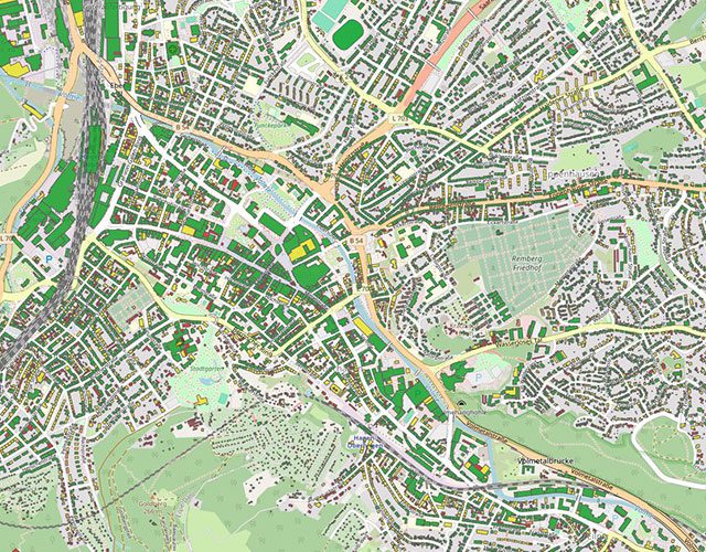 Karte mit dem Solardachkataster von Hagen