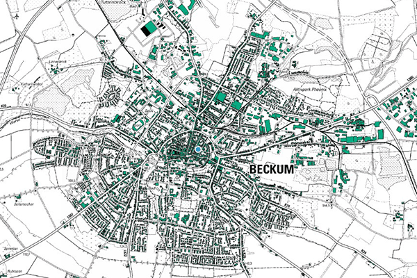 Solardachkataster Karte der Stadt Beckum