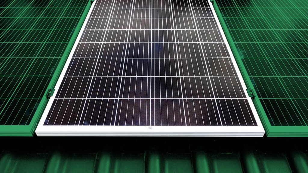 Solarmodule auf einem Dach