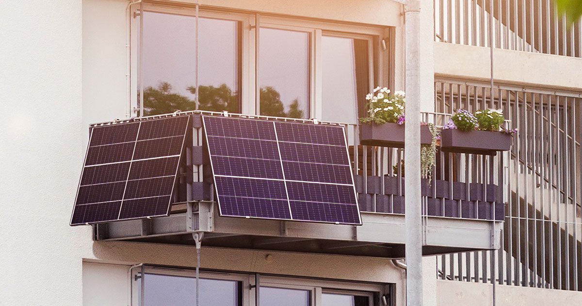 Balkonkraftwerk am Balkon