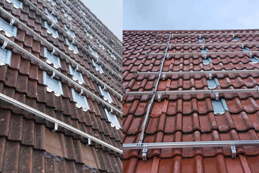 Unterkonstruktion mit Metallplatten