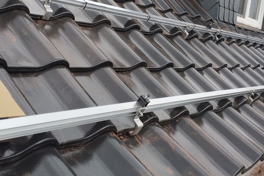 Unterkonstuktion mit Ziegeln